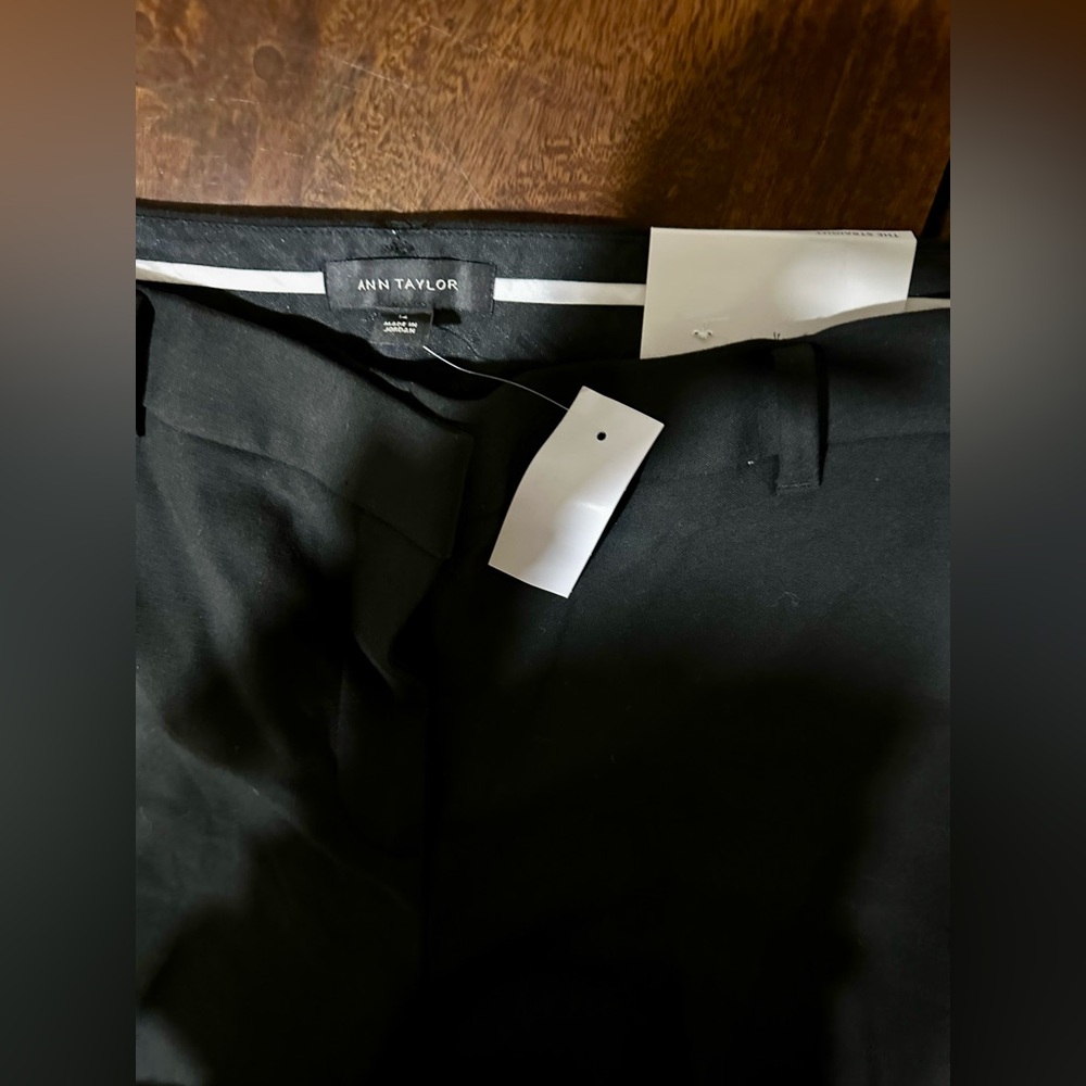 Ann Taylor The Straight Mid Rise Dress Pants, Dark Grey, 10, NWT